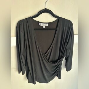 Jennifer Lopez Black Drape Top Size XL